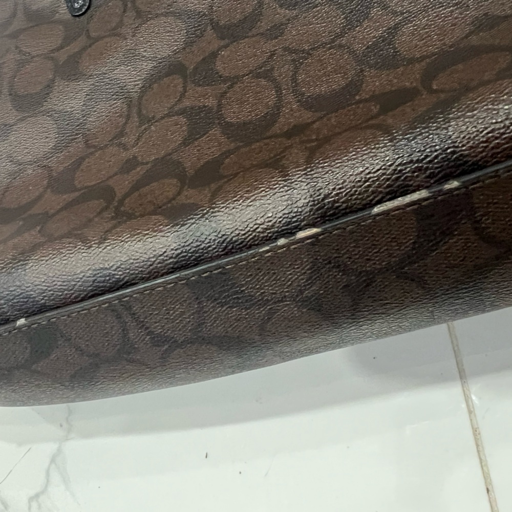 Coach Signature Small Christie Carryall F58291 Brown/Black - Picture 14 of 16